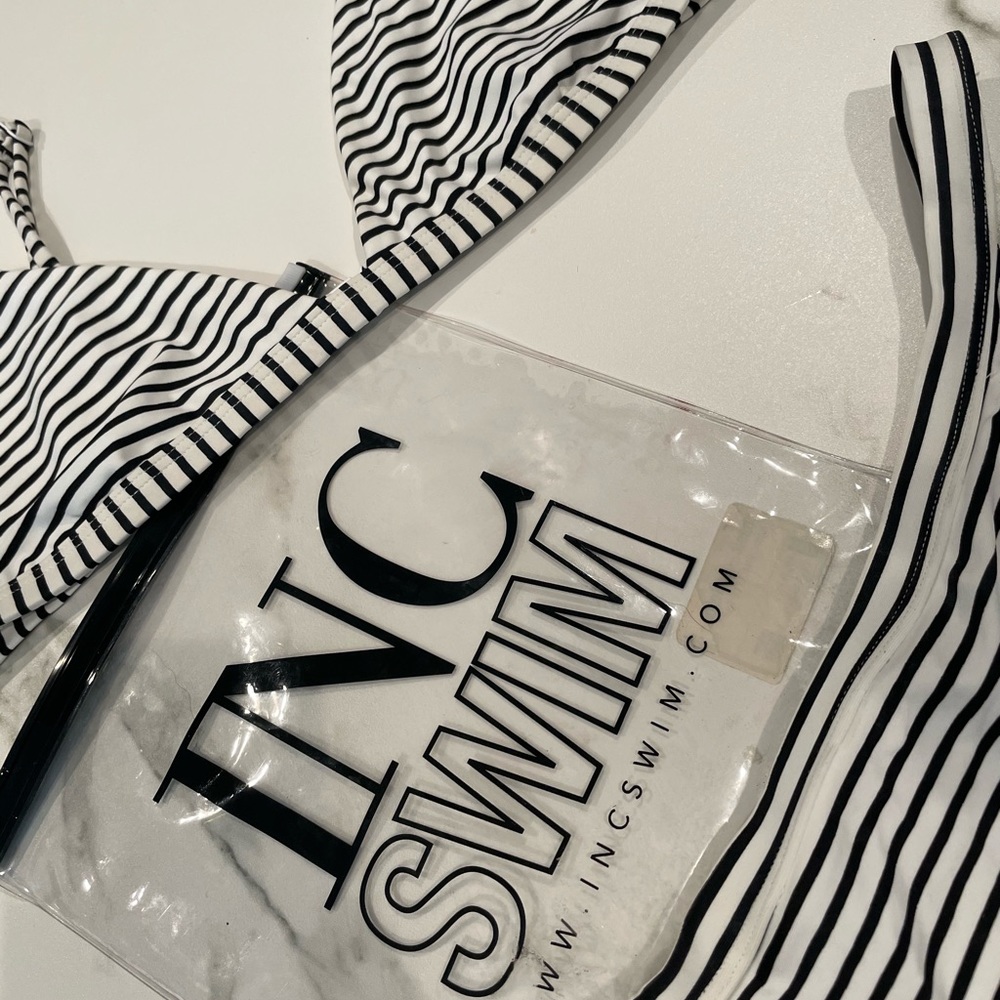 It’s Now Cool Striped Swim Bikini Top